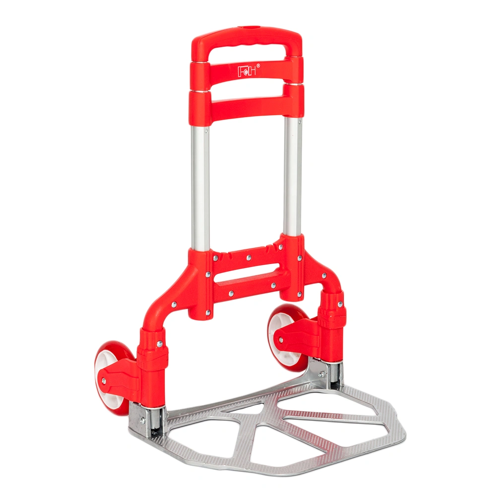 Portable Foldable Telescopic Trolley Trolley Luggage Trolley Red view 7