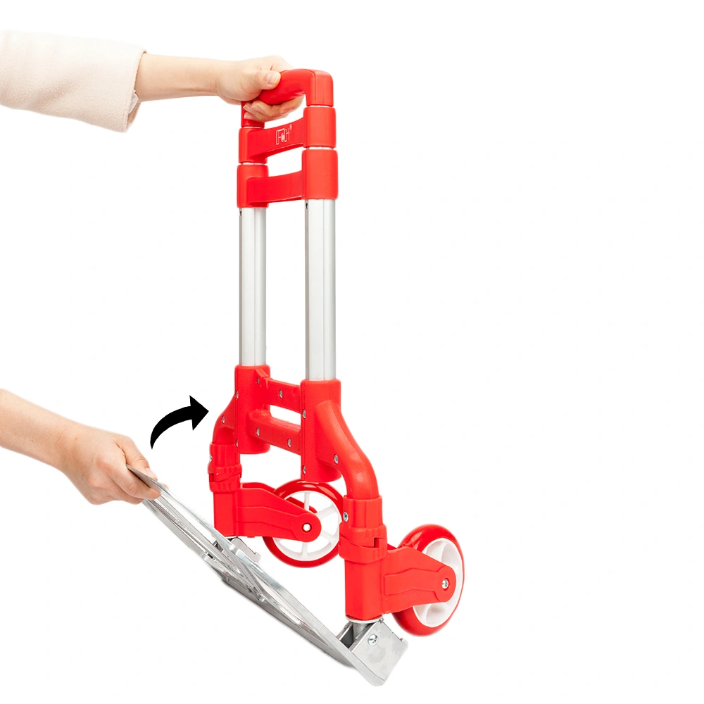 Portable Foldable Telescopic Trolley Trolley Luggage Trolley Red view 9