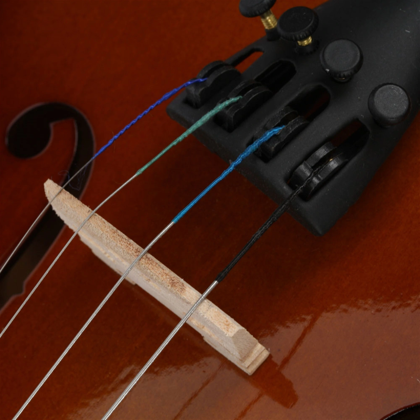 New 1/2 Acoustic Violin Case Bow Rosin Natural view 10