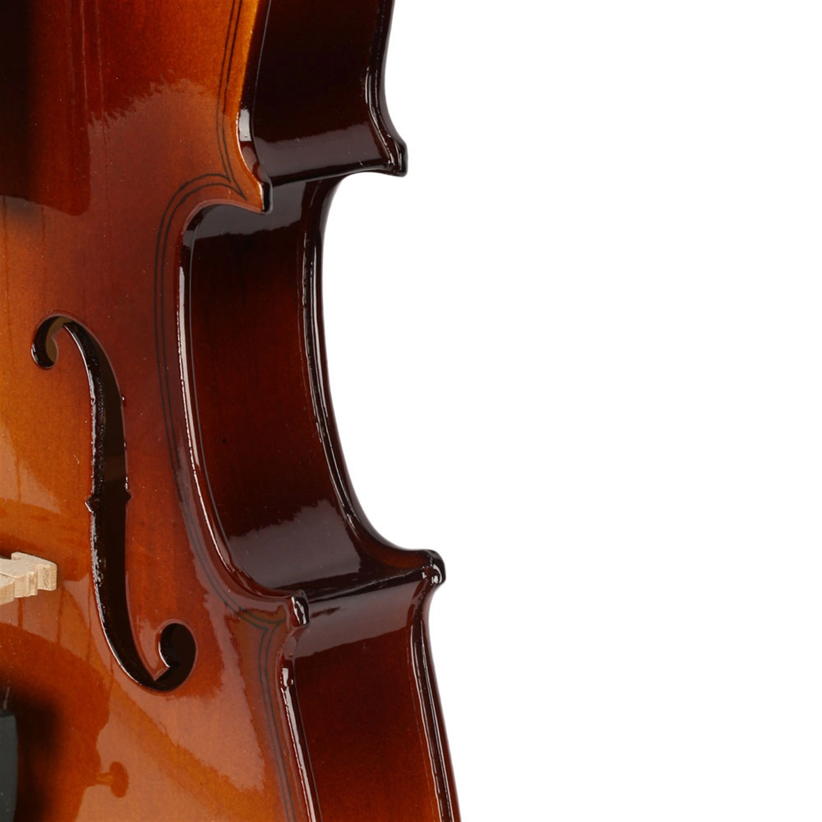New 1/2 Acoustic Violin Case Bow Rosin Natural view 14