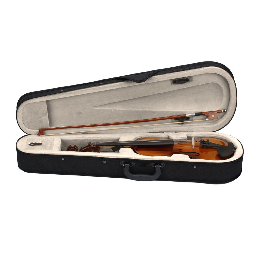 New 1/2 Acoustic Violin Case Bow Rosin Natural view 3