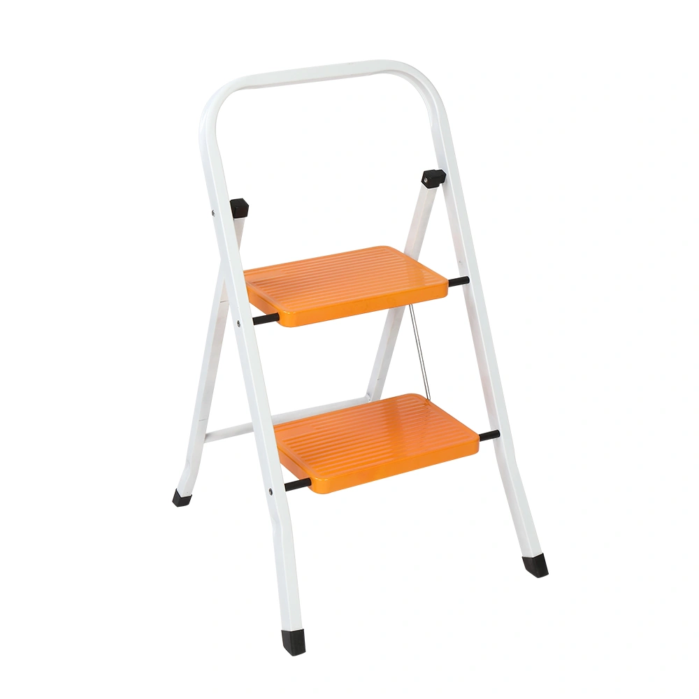 2 Step Folding Ladder Steel Anti-Slip Sturdy Wide Pedal Step Stool