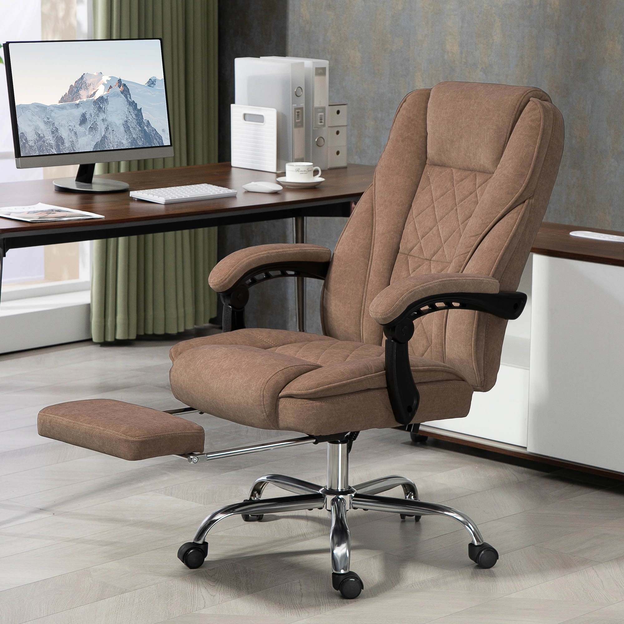 Massage Office Chair, Ergonomic Swivel Desk Chair with Lumbar Support