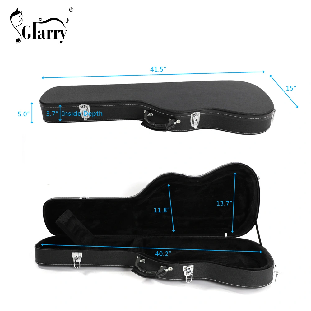 ST Electric Guitar Hard Case High Grade Black Microgroove Flat Surface Straight Flange view 12