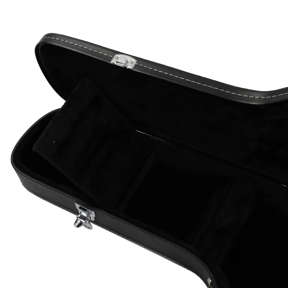 ST Electric Guitar Hard Case High Grade Black Microgroove Flat Surface Straight Flange view 13