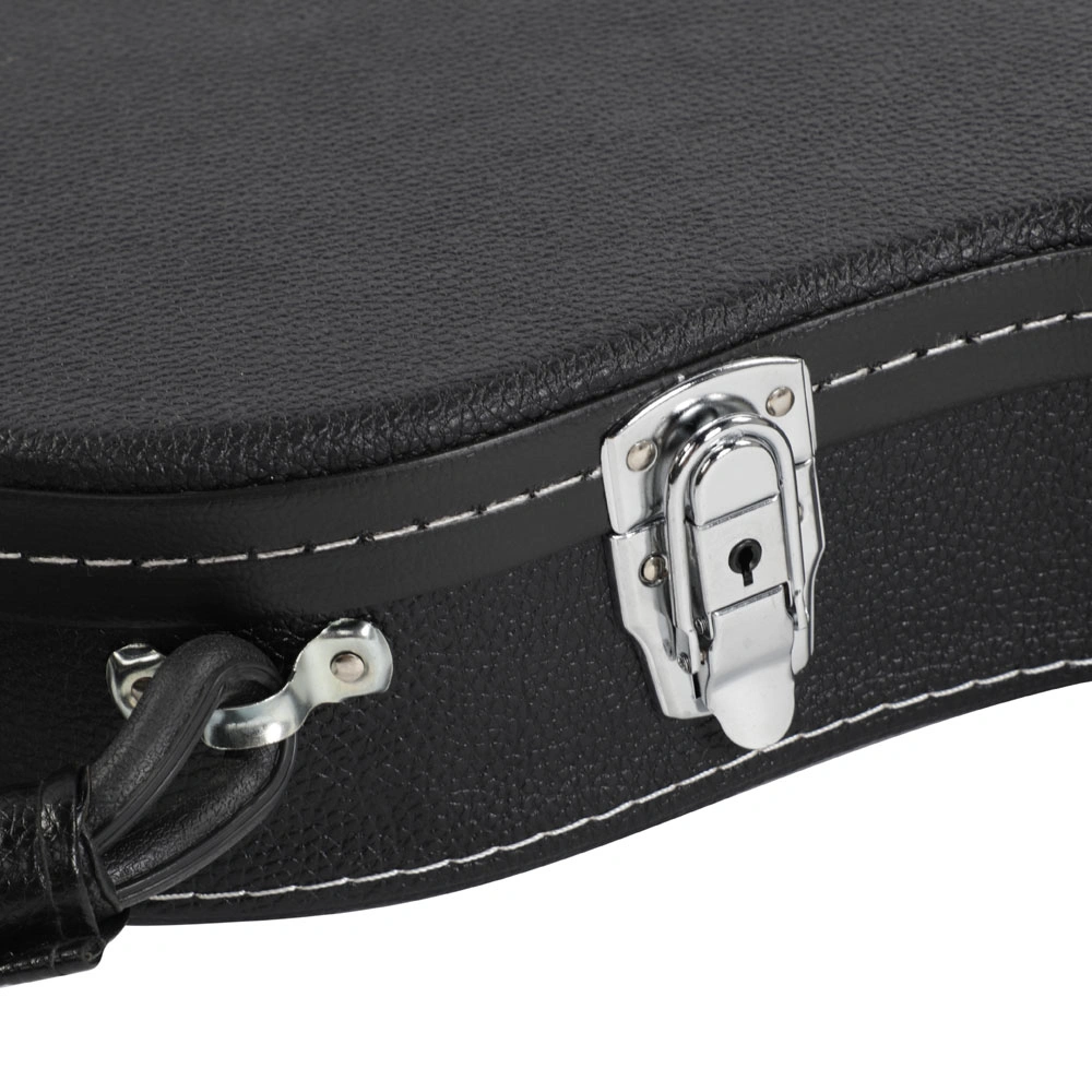 ST Electric Guitar Hard Case High Grade Black Microgroove Flat Surface Straight Flange view 14