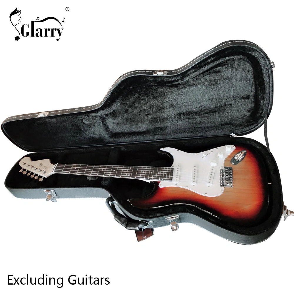 ST Electric Guitar Hard Case High Grade Black Microgroove Flat Surface Straight Flange view 16