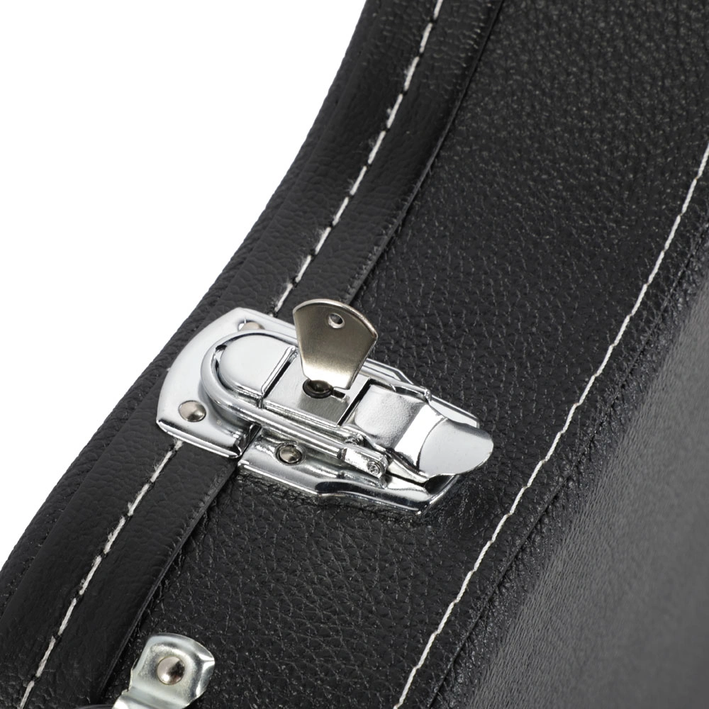ST Electric Guitar Hard Case High Grade Black Microgroove Flat Surface Straight Flange view 7