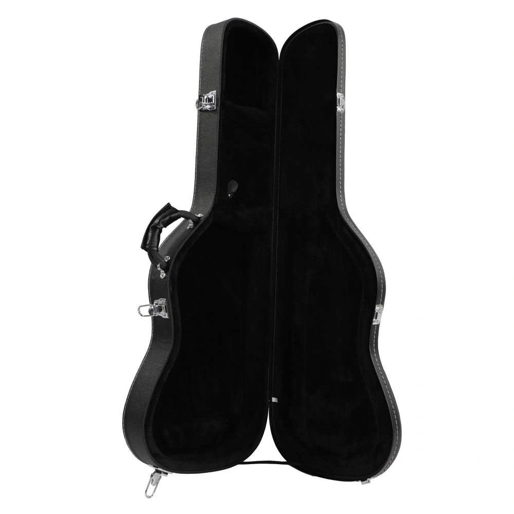 ST Electric Guitar Hard Case High Grade Black Microgroove Flat Surface Straight Flange view 8