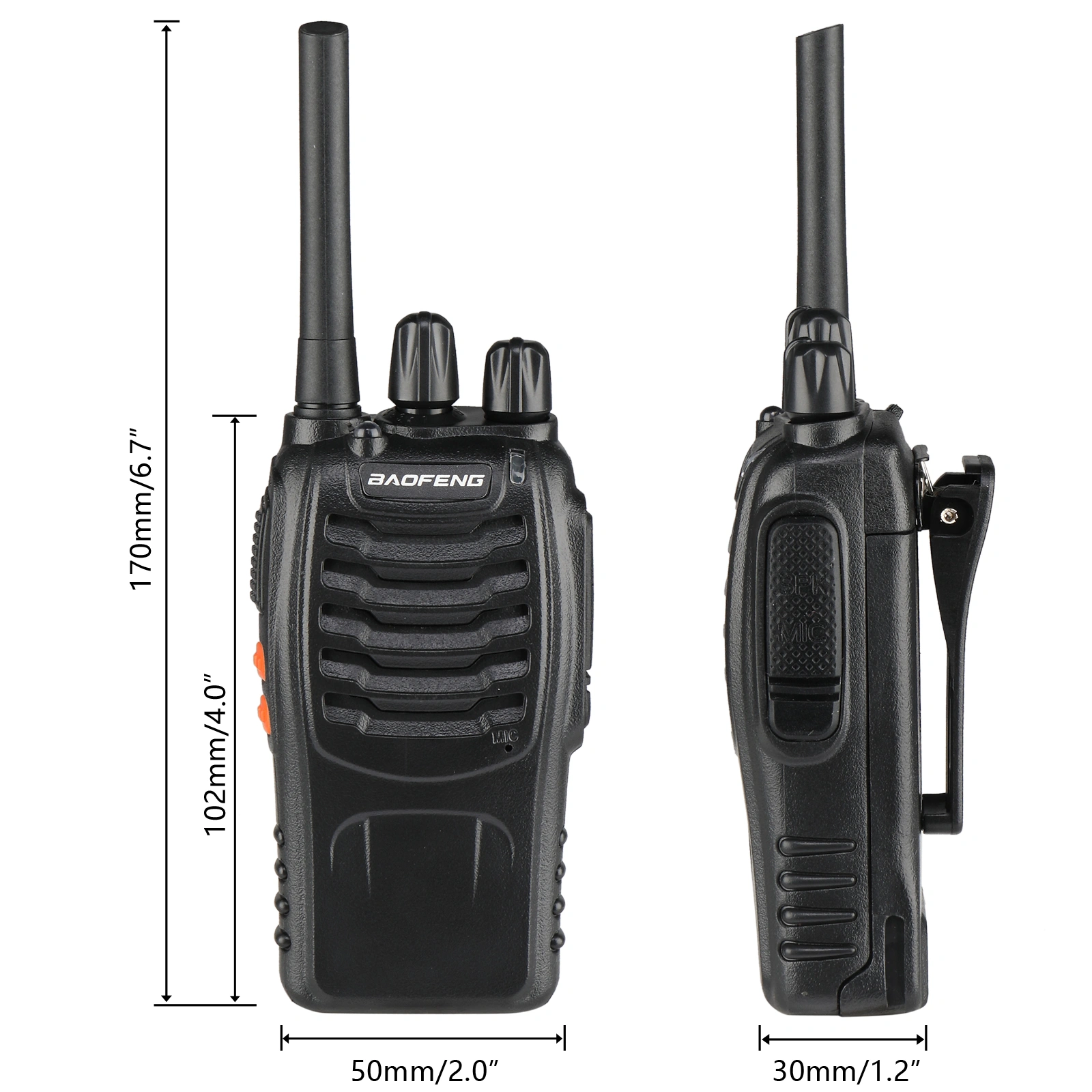 BF-88E Walkie Talkie 1500mAh EU Standard Black Ultra-long Standby Two-way Radio view 25