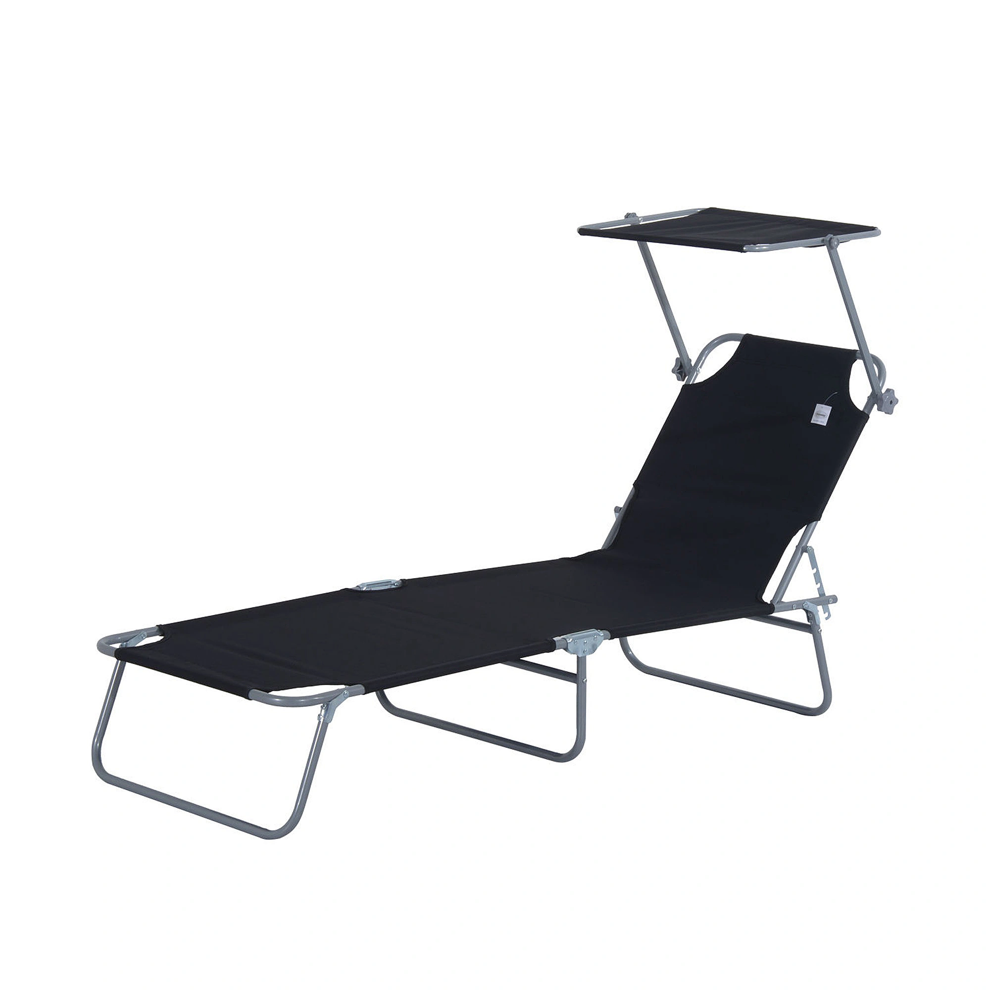 2 Pack Folding Lounge Chair, Outdoor Rocking Recliner, Portable Camping Garden Seat view 2