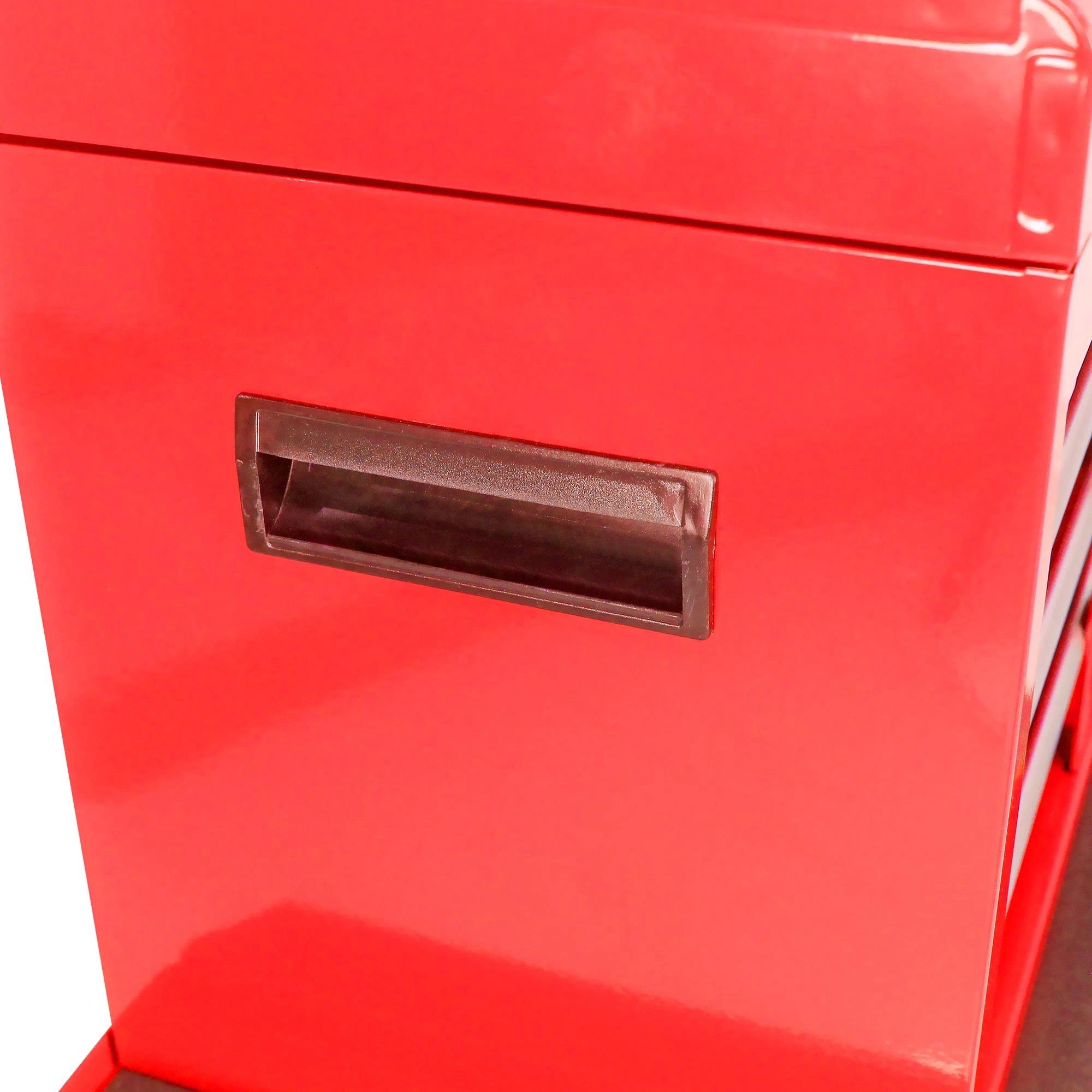 Detachable 5 Drawer Tool Chest with Bottom Cabinet and One Adjustable Shelf--Red view 16
