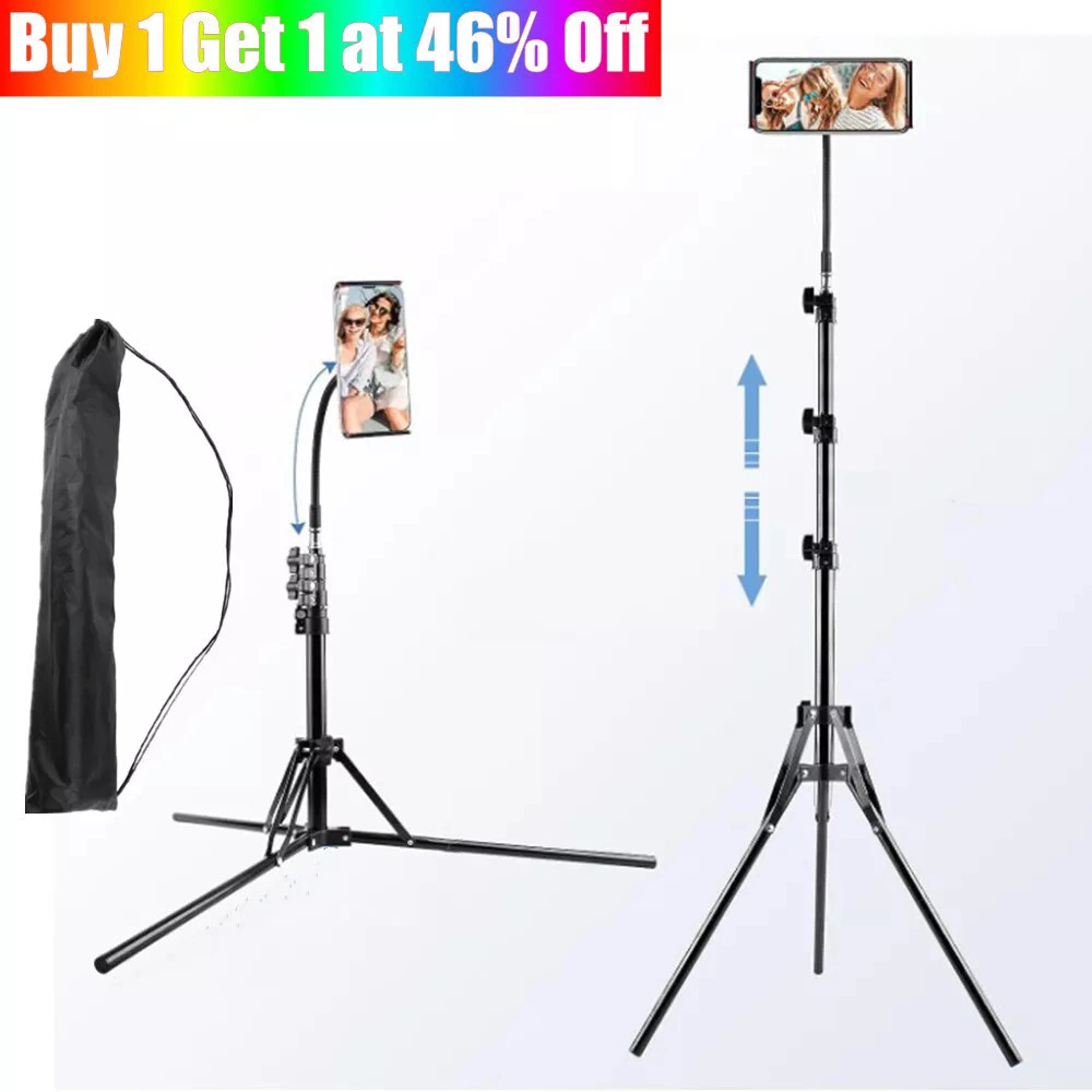 170CM Tall Flexible Phone Tripod with Gooseneck Heavy Duty Phone Stand Tripod UK view 2