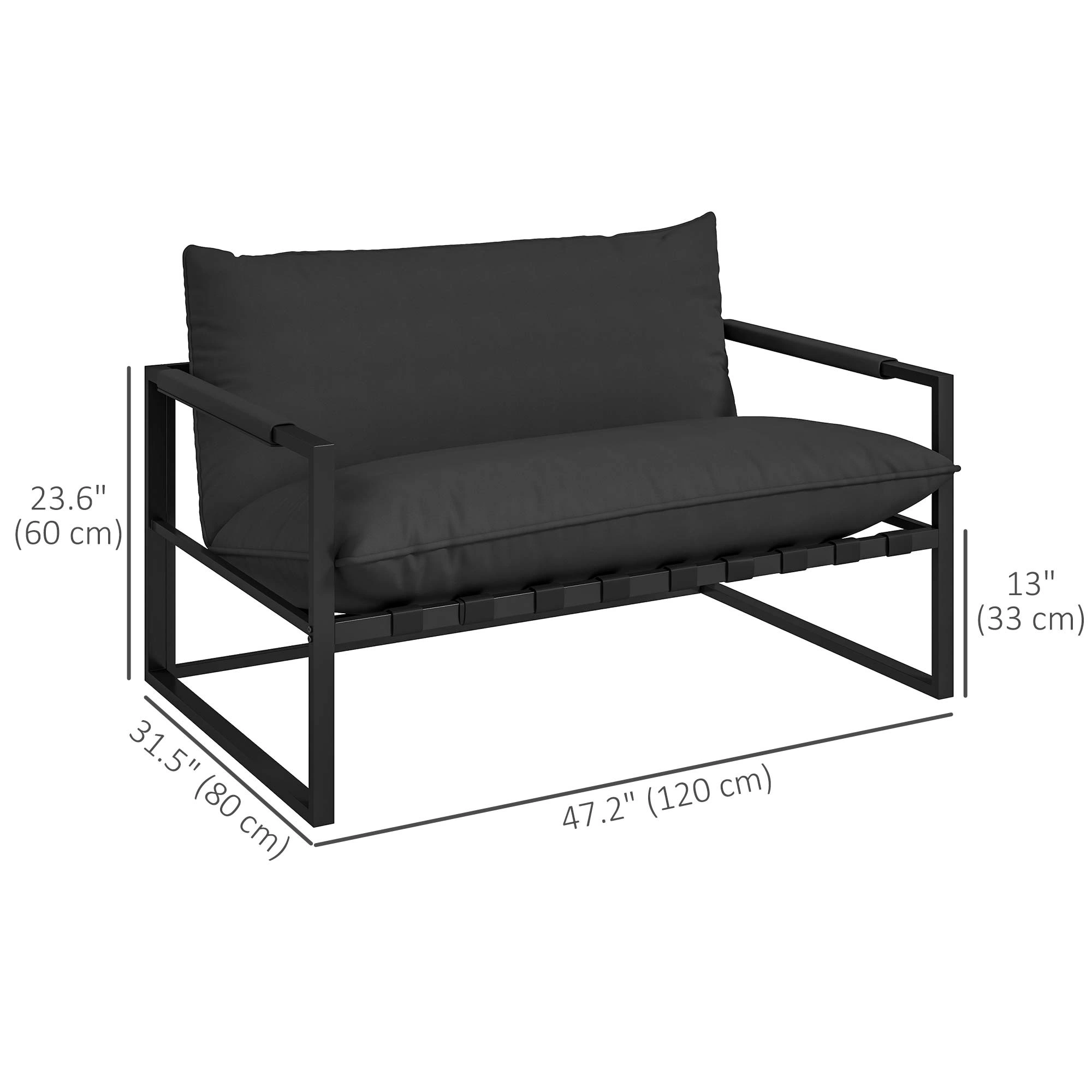Outdoor Patio Furniture Dining Set 5-Piece Aluminum Table & Chairs, Black view 3