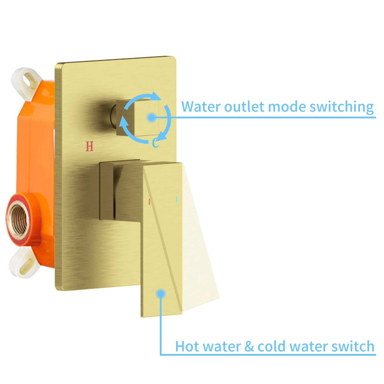 12" Rainfall Shower Head Wall Mounted Shower System Faucet Combo with Handheld Sprayer view 5