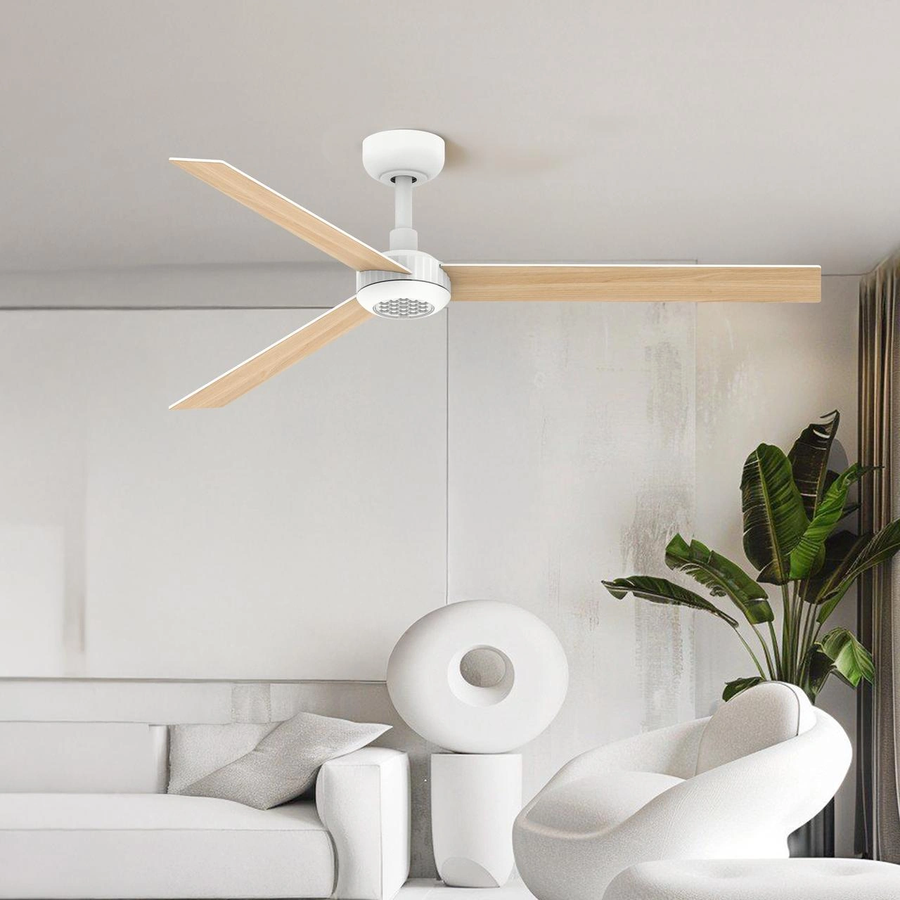 52 inch Modern Ceiling Fan with Lights,Remote Control, 3 Plywood Blades,6-Speed,Dimmable, Noiseless Reversible DC Motor,Indoor/Outdoor Ceiling Fan for Living Room Bedroom patio, 3D-X3[Unable ship on weekends, TK/TEMU only for pickup, only TX10643 war view 10