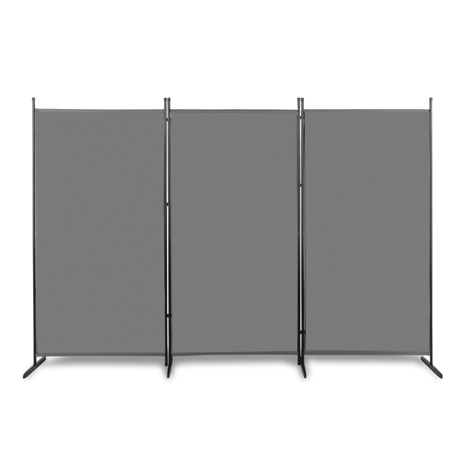 6FT Trifold 160g Polyester Cloth Plastic Foot Carbon Steel Frame Foldable Screen Gray view 7