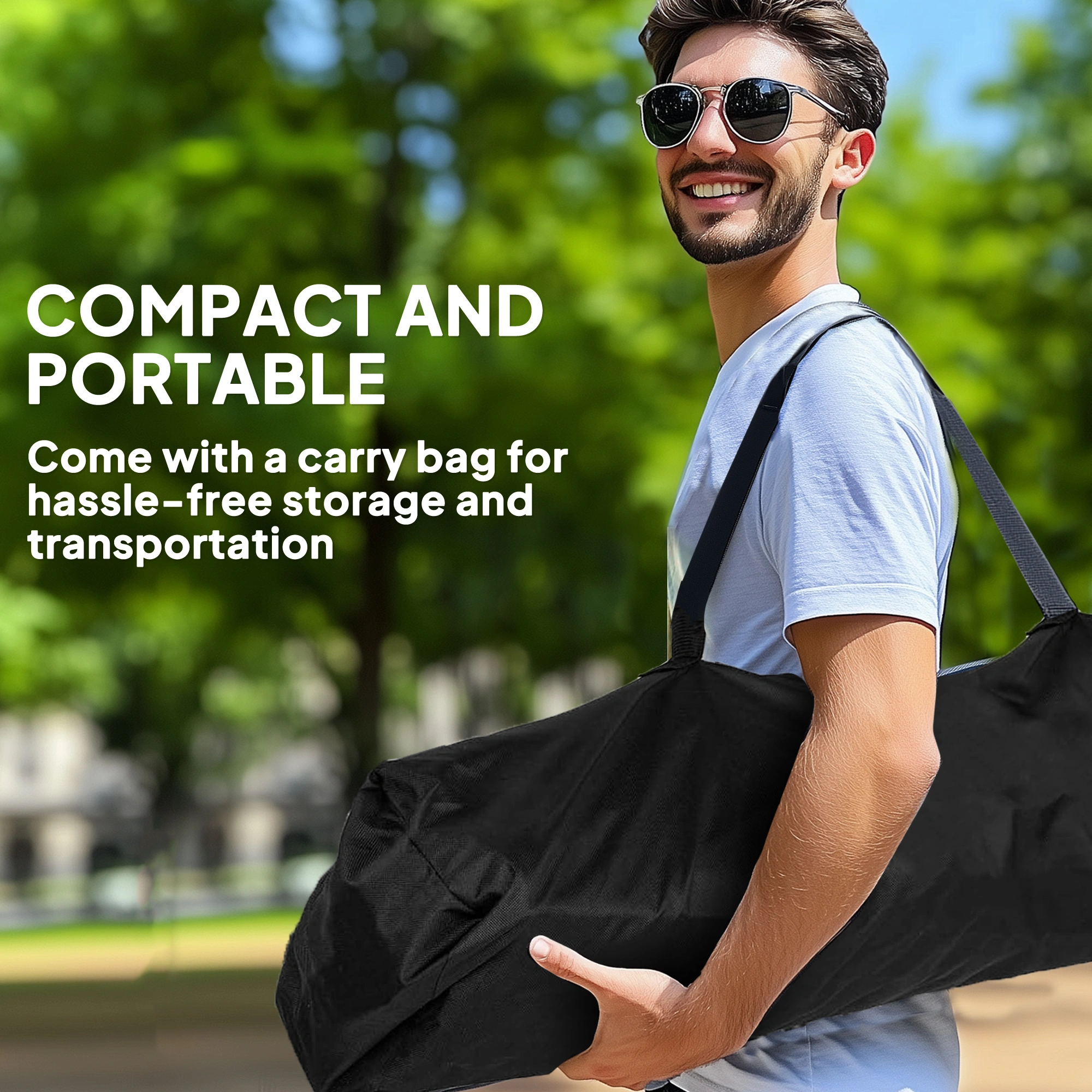 Double Folding Chair, Extra Wide Portable Chair, Compact Foldable Design, Outdoor Camping & Travel, Lightweight Frame view 2