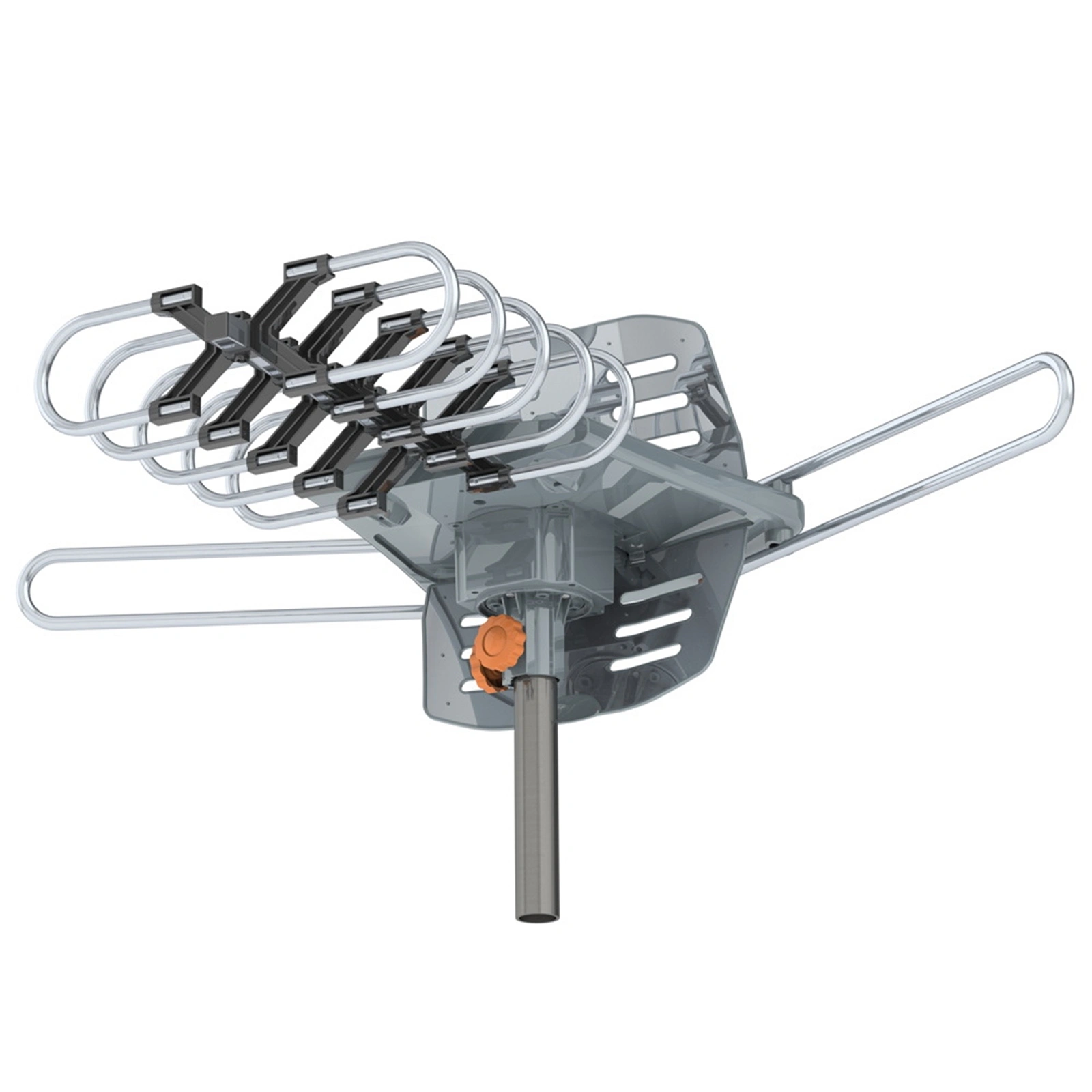 360° Dual Band Outdoor Antenna 28-36dB Gain UV Resistant with US Plug