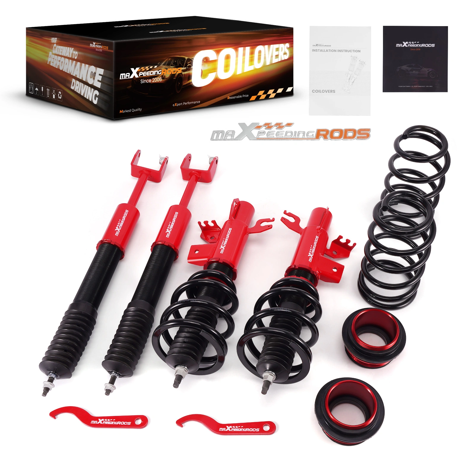 Coilover Lowering Kit ADJUSTABLE Height fit for DODGE DART SEDAN 13-16 view 6