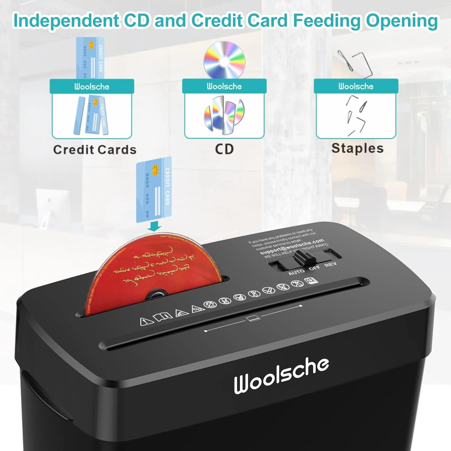 Paper Shredder for Home- 10-Sheet Cross Cut with 3.43-Gallon Basket - P-4 Security Level - 3-Mode Design - Shreds CD and Credit Card - Durable, Fast, and Jam Proof for Home Office(Shipment from FBA) view 2