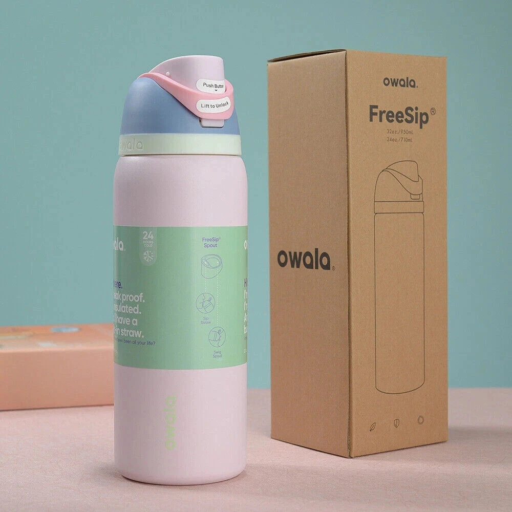 Owala FreeSip 24oz Insulated Stainless Steel Water Bottle with Straw Thermal Mug view 2