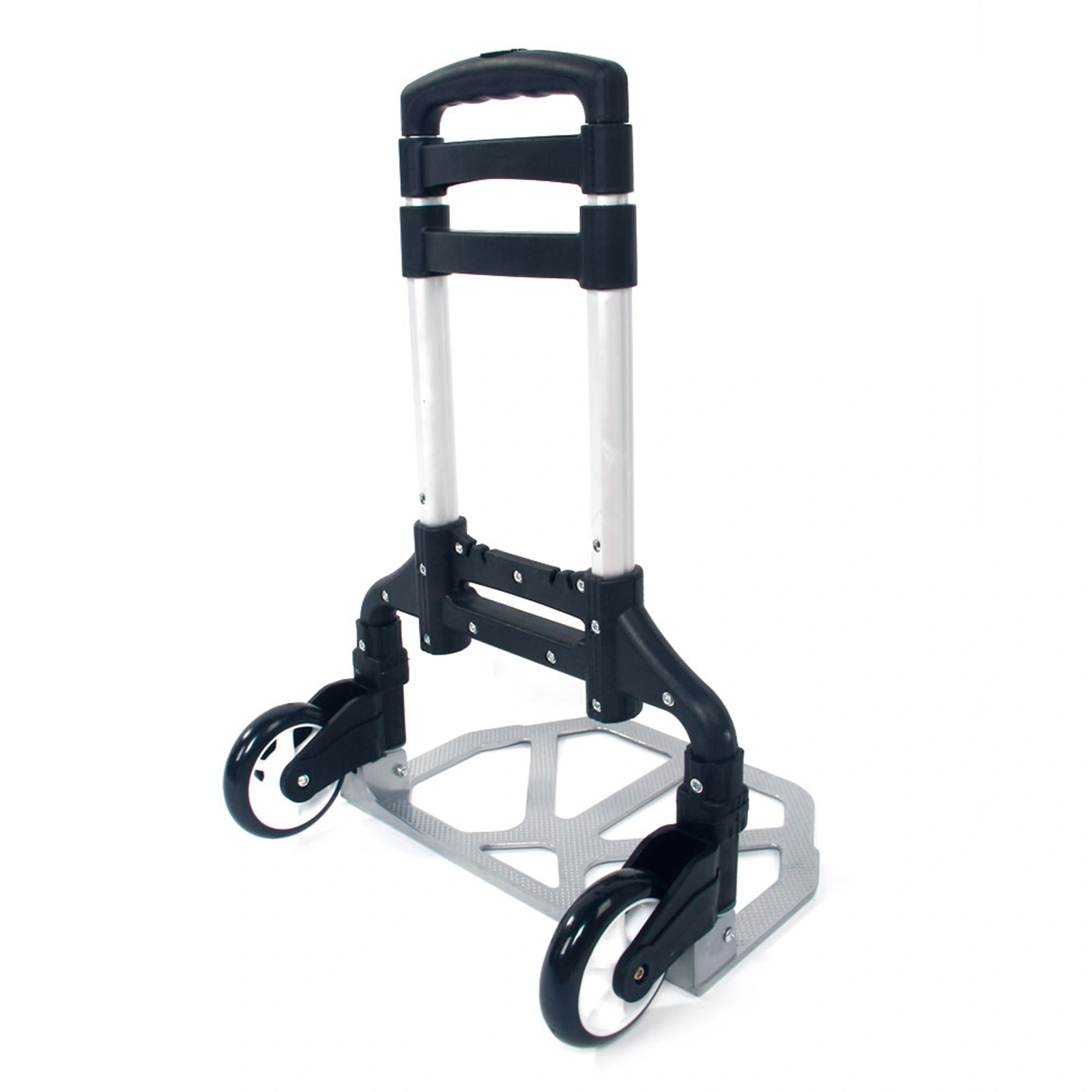 Portable Folding Collapsible Aluminum Cart Dolly Push Truck Trolley Black view 13