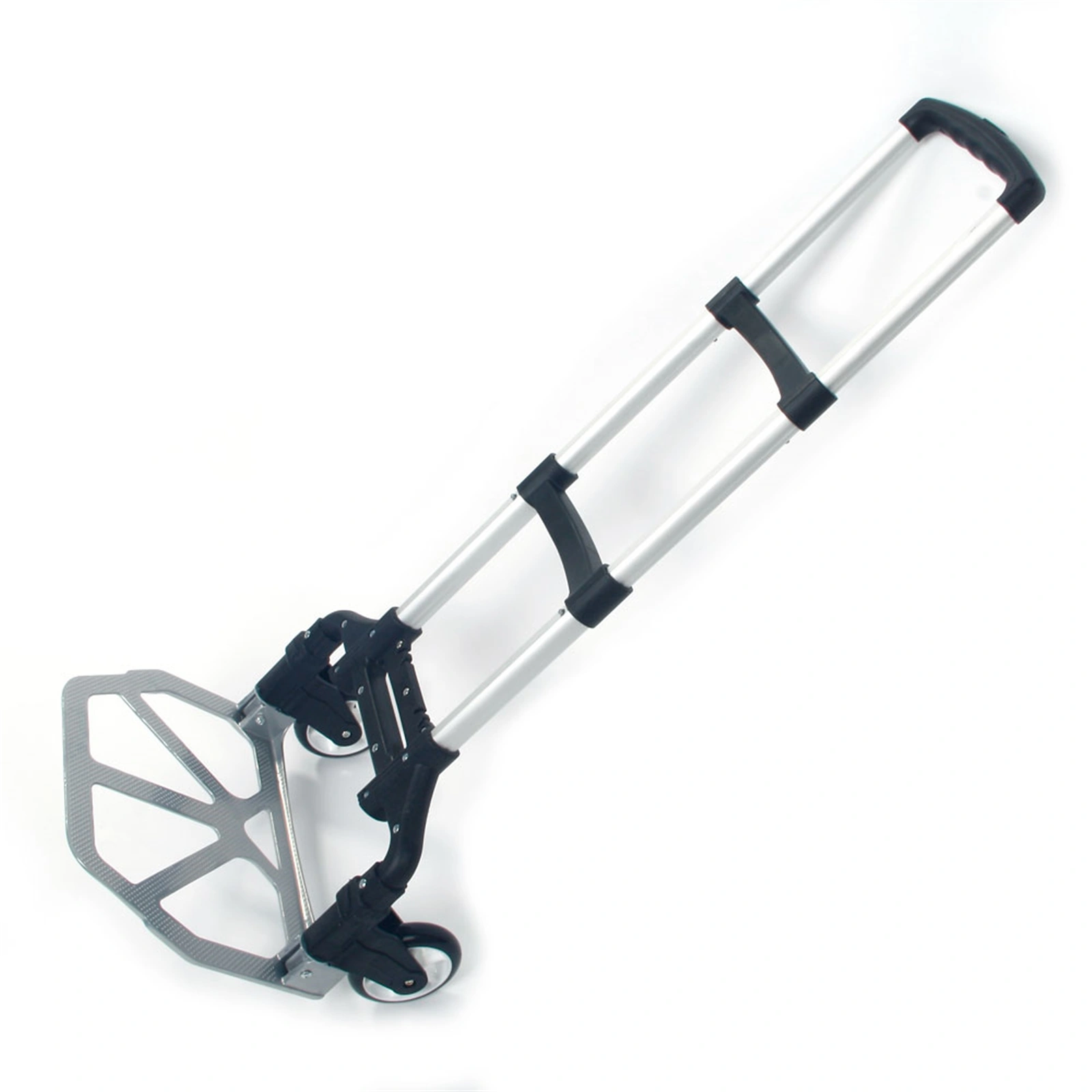 Portable Folding Collapsible Aluminum Cart Dolly Push Truck Trolley Black view 4