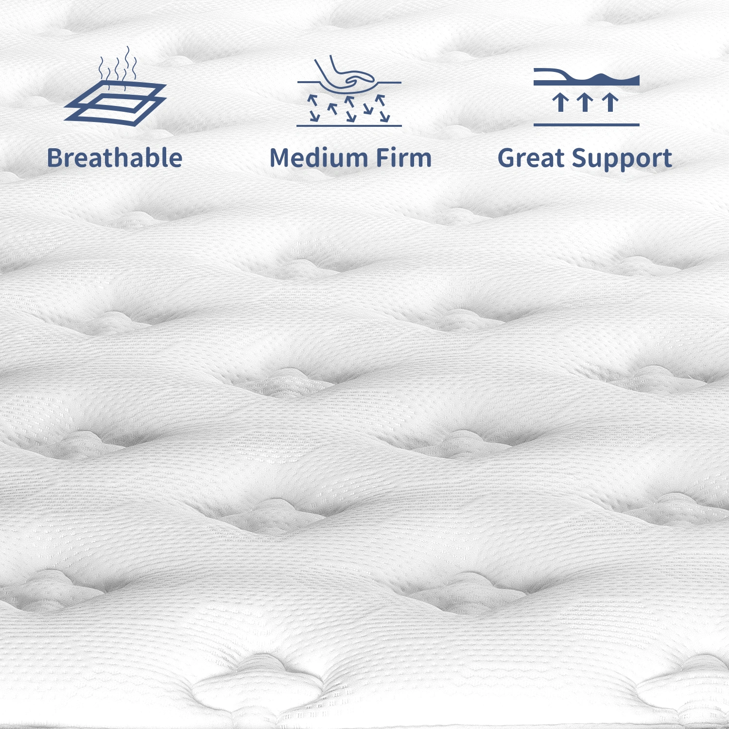 Queen Size Mattress in a Box 12 Inch Memory Foam Hybrid Mattress with Pocketed Springs Medium Firm Support Motion Isolation Edge Support 60 Night Trial view 4