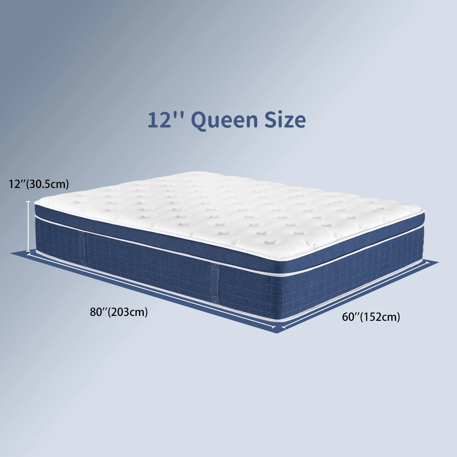 Queen Size Mattress in a Box 12 Inch Memory Foam Hybrid Mattress with Pocketed Springs Medium Firm Support Motion Isolation Edge Support 60 Night Trial view 6