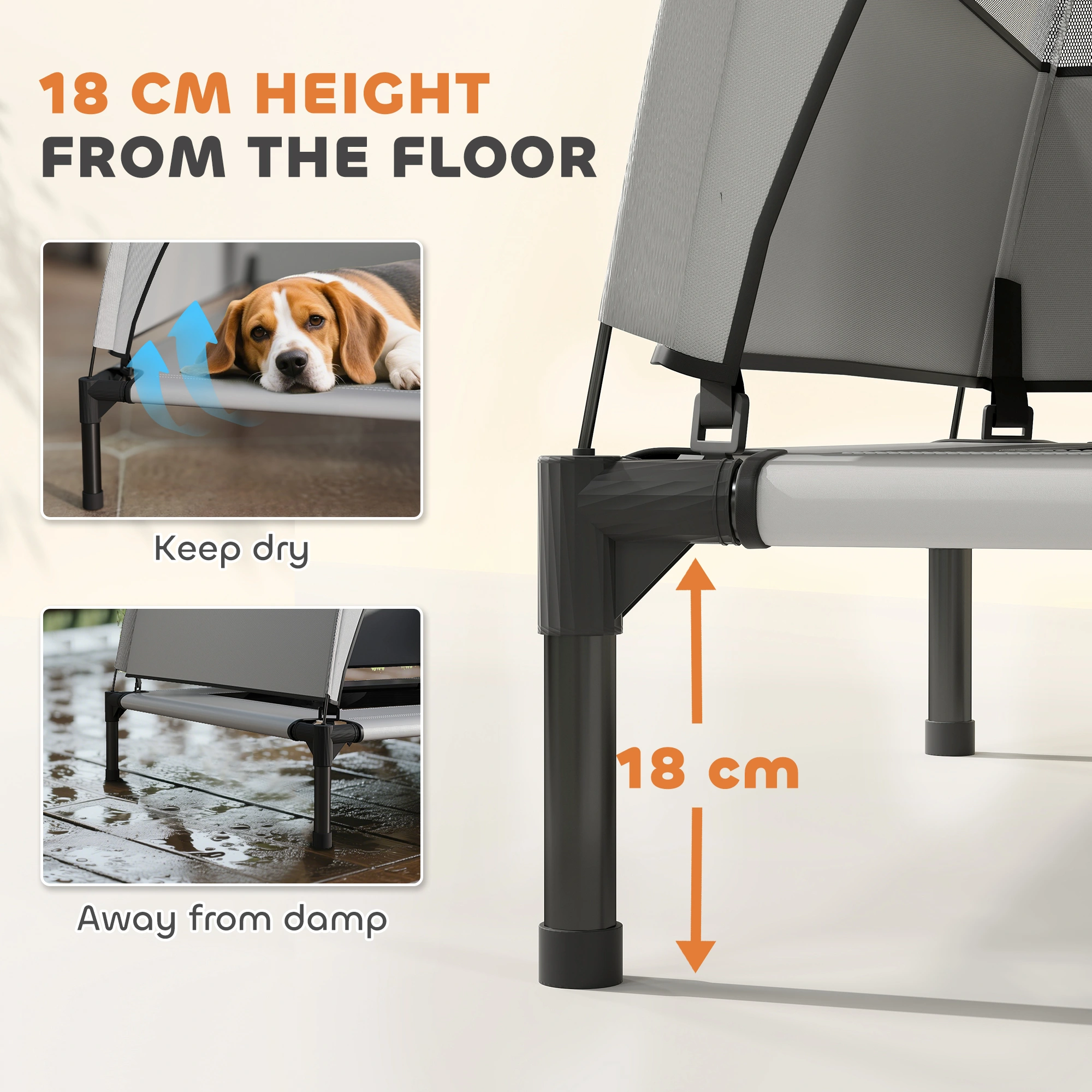 Dog House - Outdoor Indoor Pet House, Weather-Resistant Kennel with Raised Floor view 3