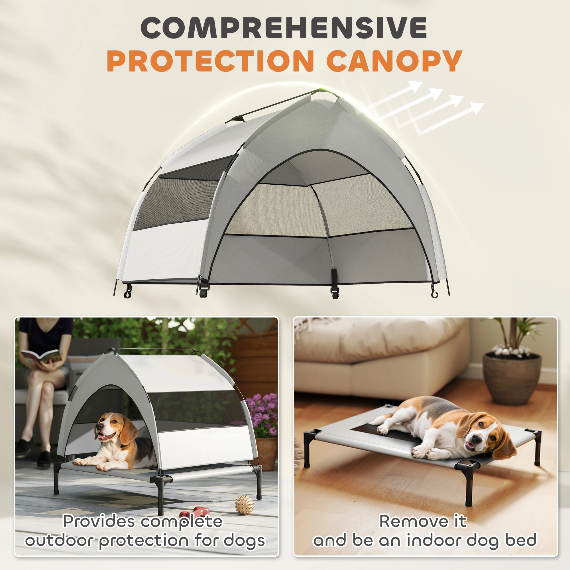 Dog House - Outdoor Indoor Pet House, Weather-Resistant Kennel with Raised Floor view 5
