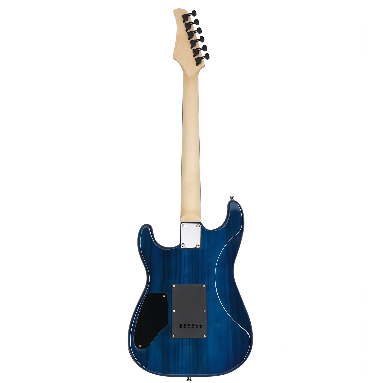 GST Tiger Stripe Electric Guitar Kit H-H Pickup 20W Amp Bag Strap Bundle, Blue view 6