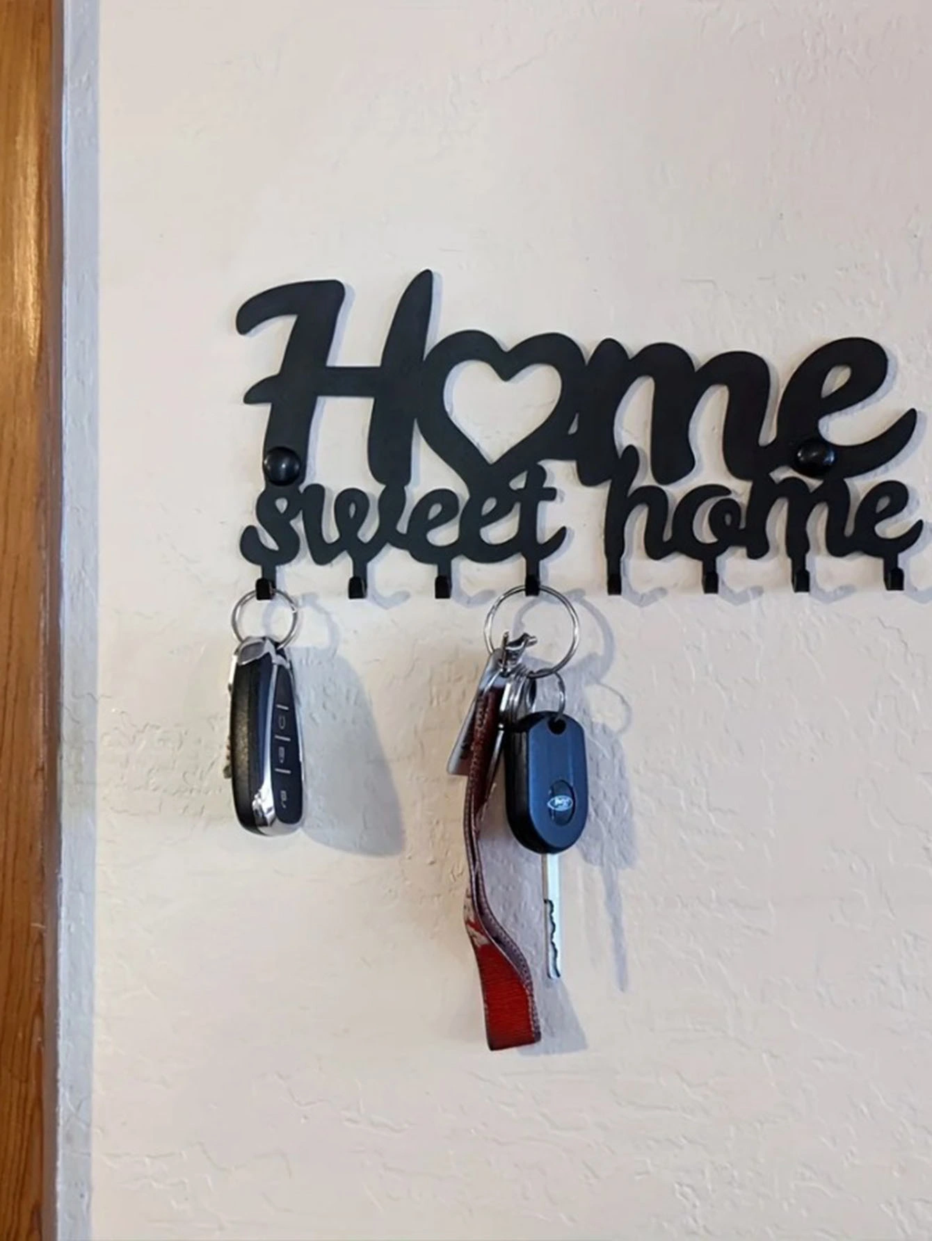 CIFbuy1pc Key Rack For Wall, Black Key Holder For Wall Decorative, Metal Wall Decor For Office, Hallway, Entryway, Key Hooks Hanging Keys(TikTok/temu self-pickup orders) view 23