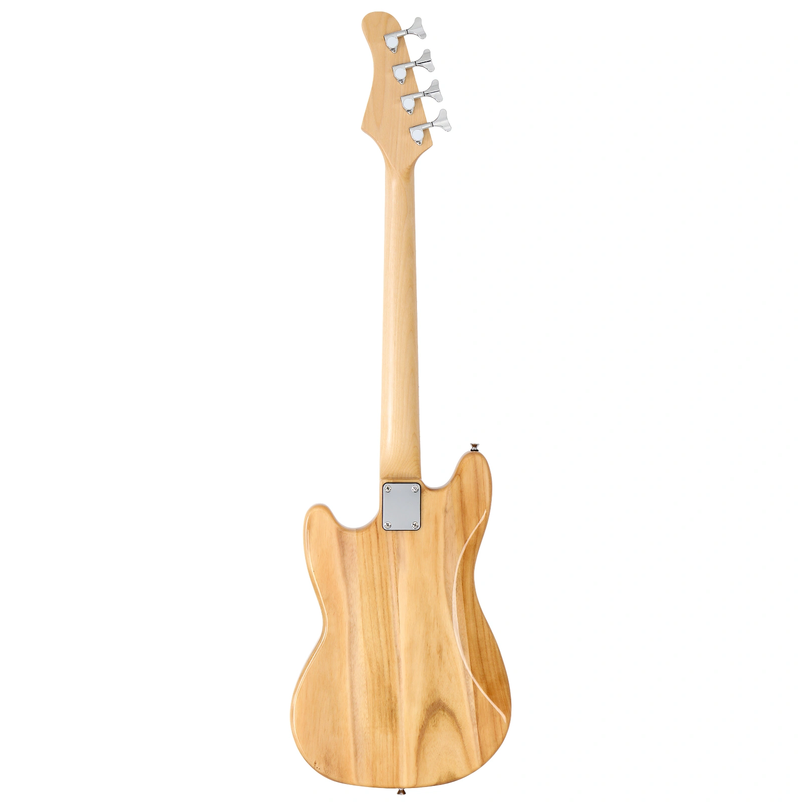 4 String 30in Short Scale Thin Body GB Electric Bass Guitar with Bag Strap Connector Wrench Tool Burlywood view 10