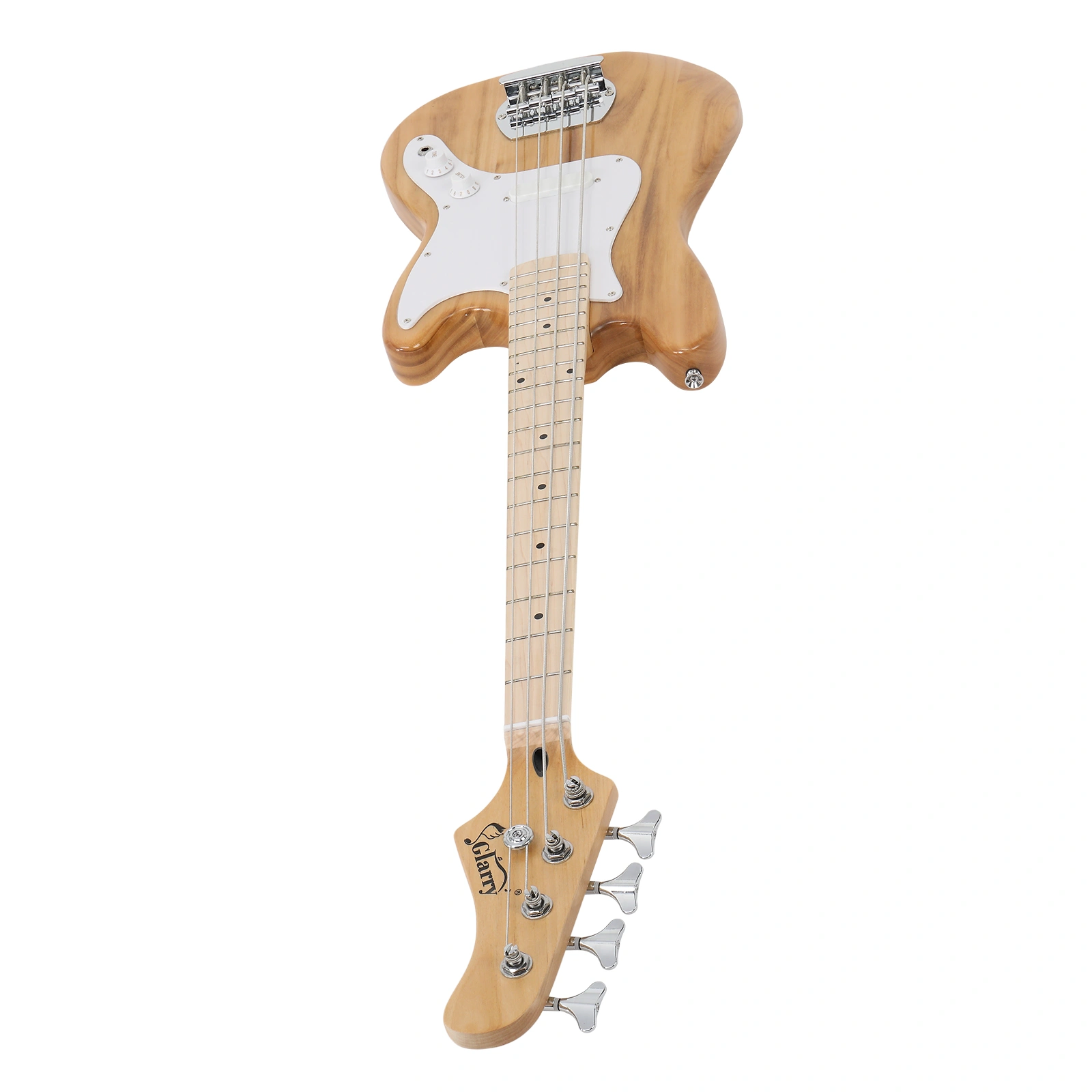 4 String 30in Short Scale Thin Body GB Electric Bass Guitar with Bag Strap Connector Wrench Tool Burlywood view 16