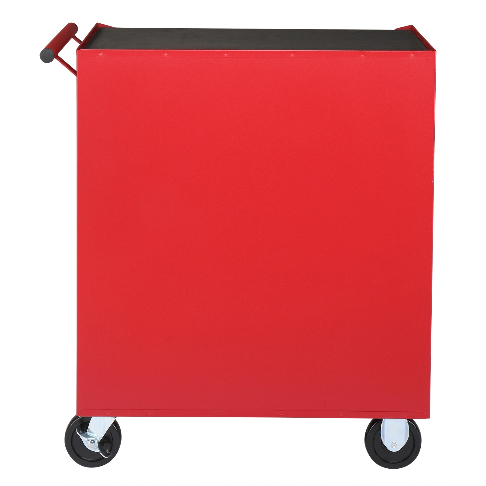 Red Steel Maintenance Tool Cart 4-Drawer Base Cabinet Single Unit 330lb Capacity view 3