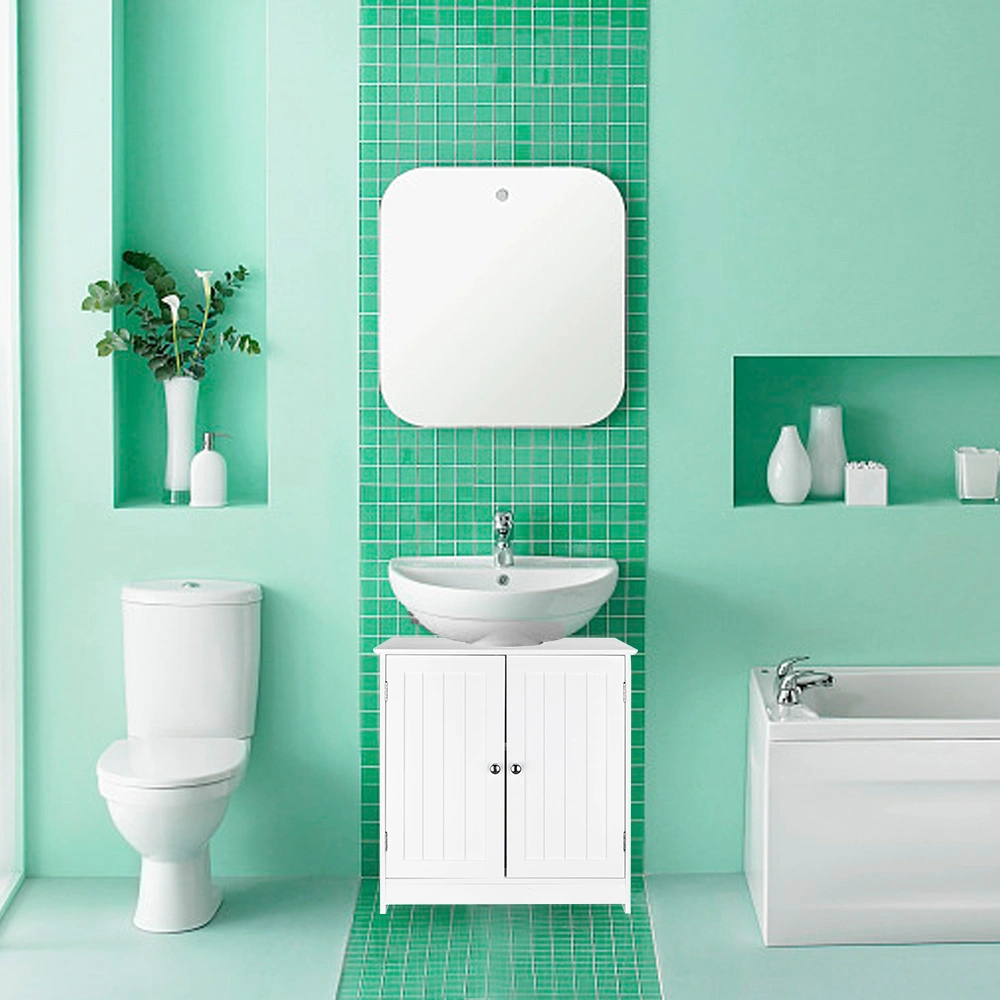 Storage Furniture Bathroom Sink Cabinet White view 3