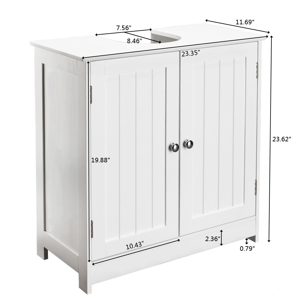Storage Furniture Bathroom Sink Cabinet White view 6
