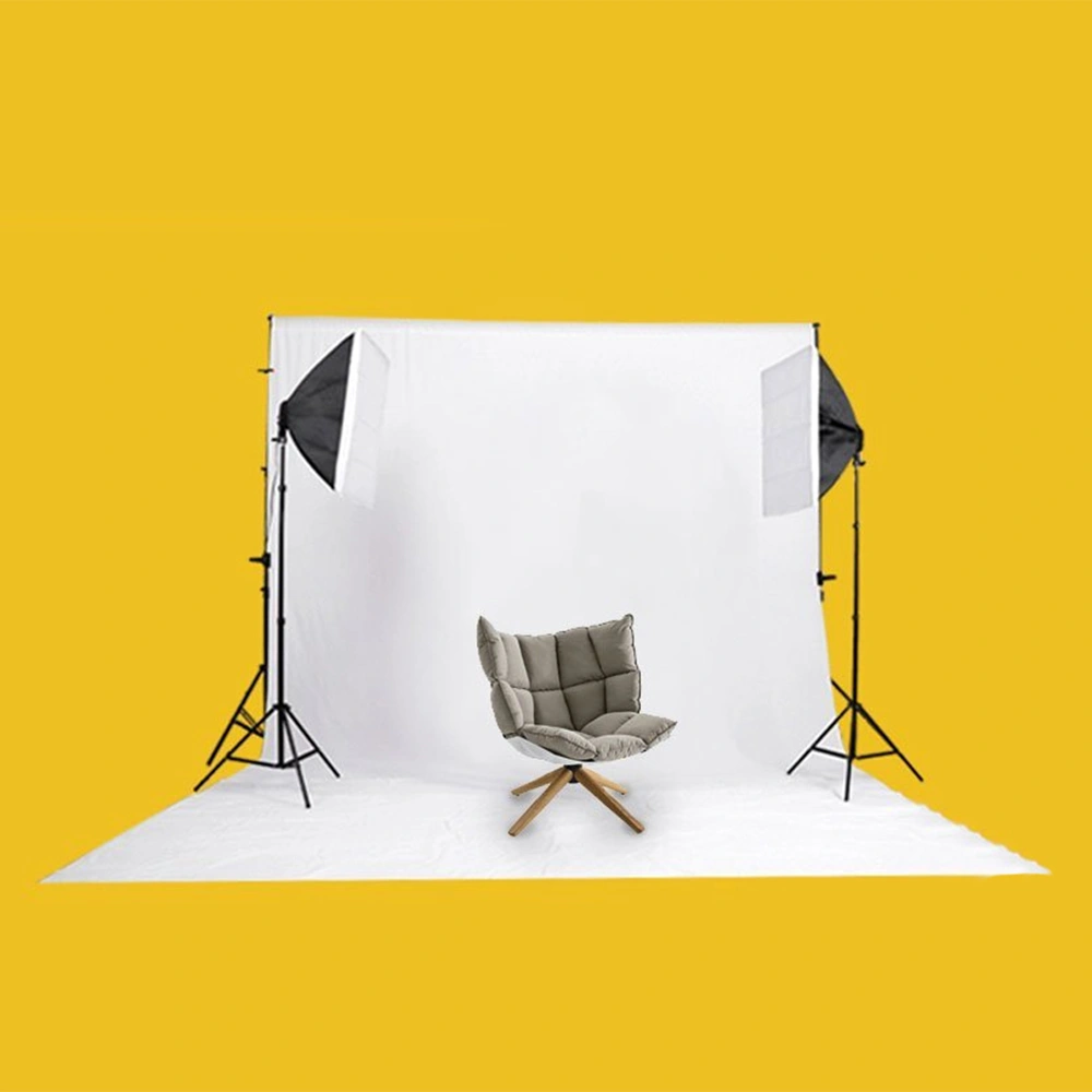 45W Softbox Lighting Kit with 4 White Silver Black Umbrellas, Background Stand & Light Stands for Photography view 6