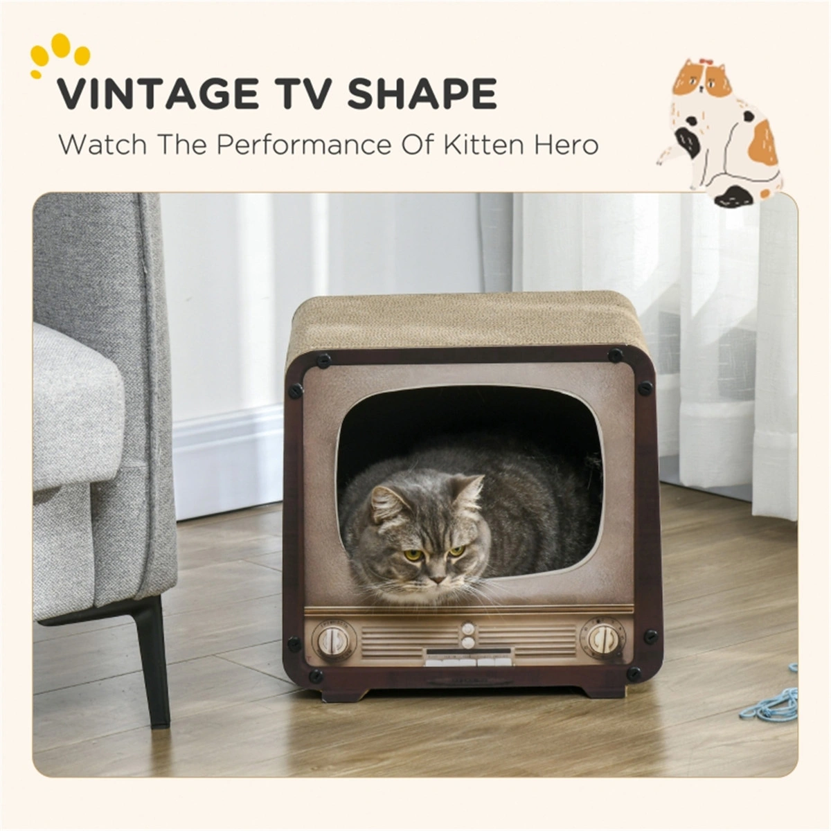 Modern Indoor Cat House Cozy Pet Bed Soft Fleece Cat Shelter for Small to Medium Cats