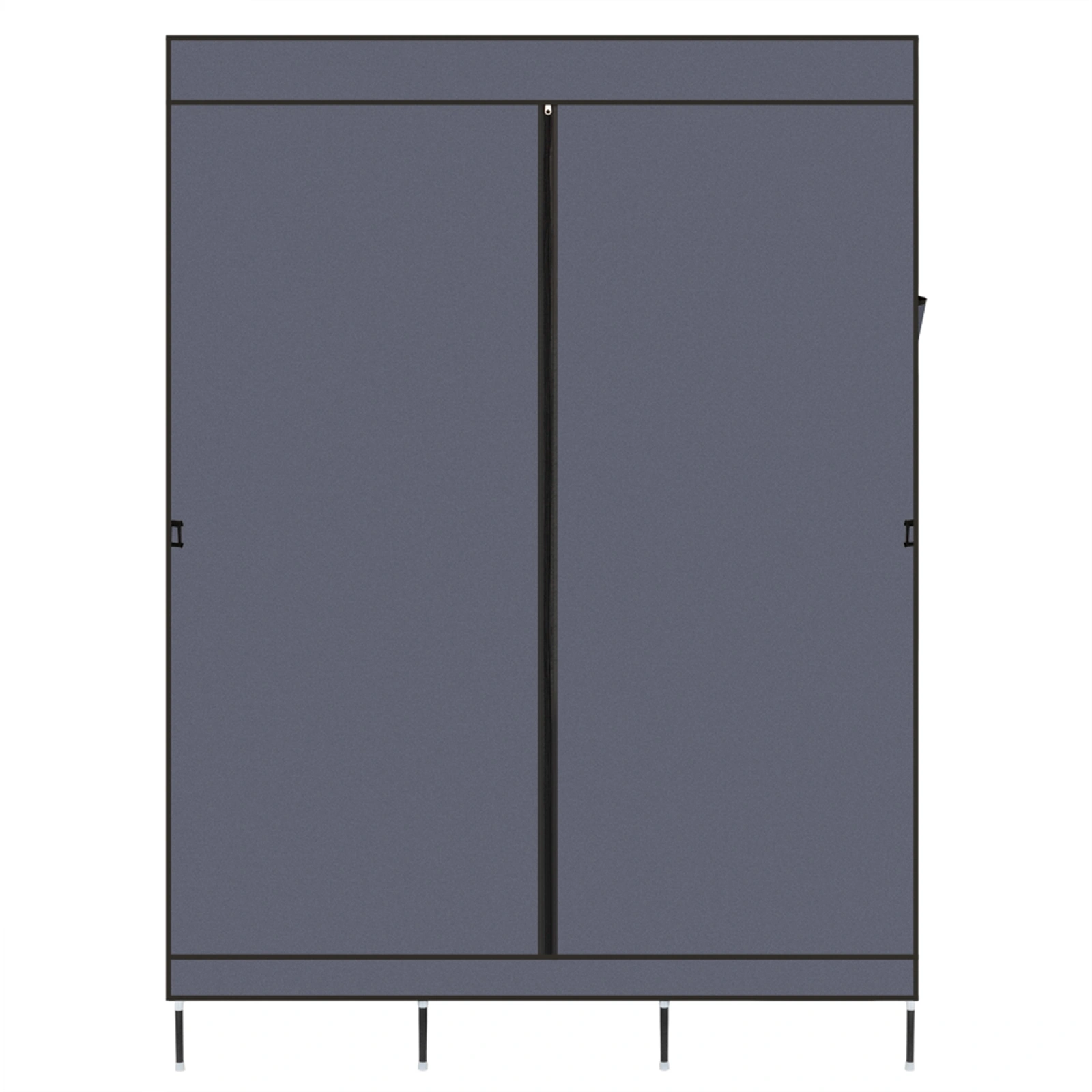 71" Portable Closet Wardrobe Clothes Rack Storage Organizer with Shelf Gray view 10