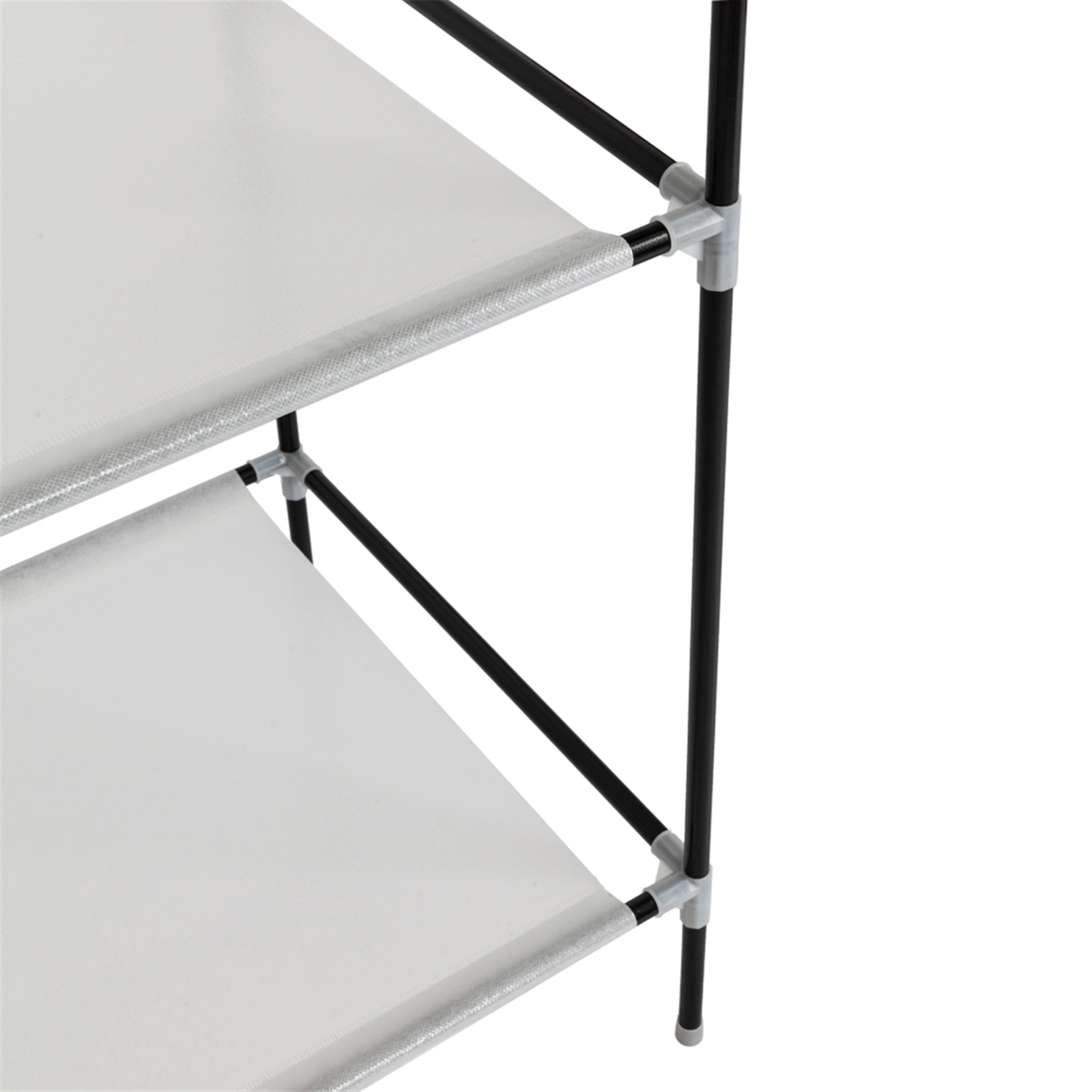 71" Portable Closet Wardrobe Clothes Rack Storage Organizer with Shelf Gray view 15