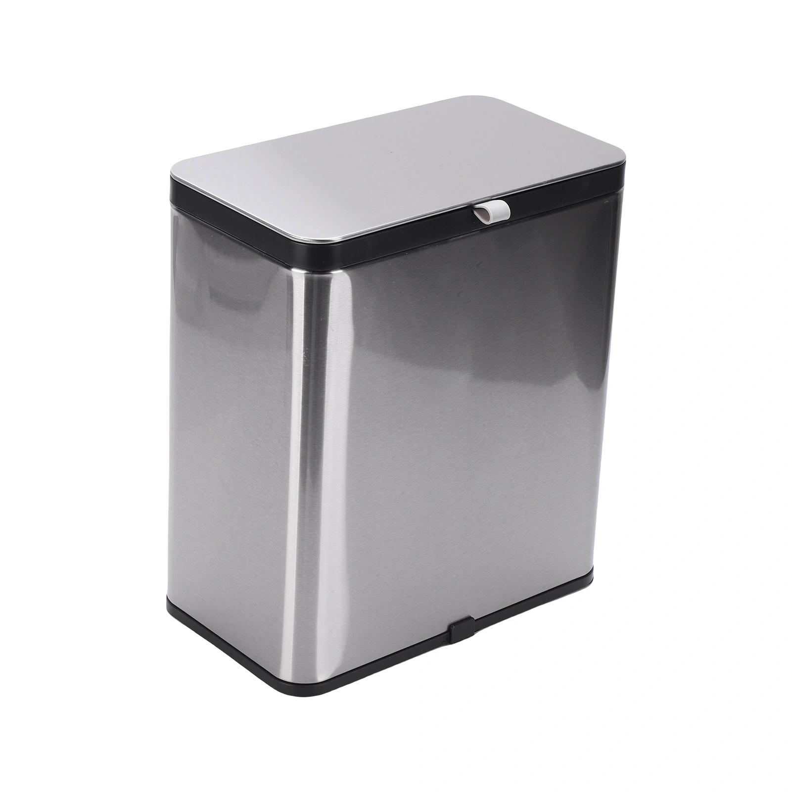 8L Stainless Steel Trash Can, Square Wall-Mounted Garbage Bin with Slide Lid for Kitchen, Home, Office & Bathroom view 5