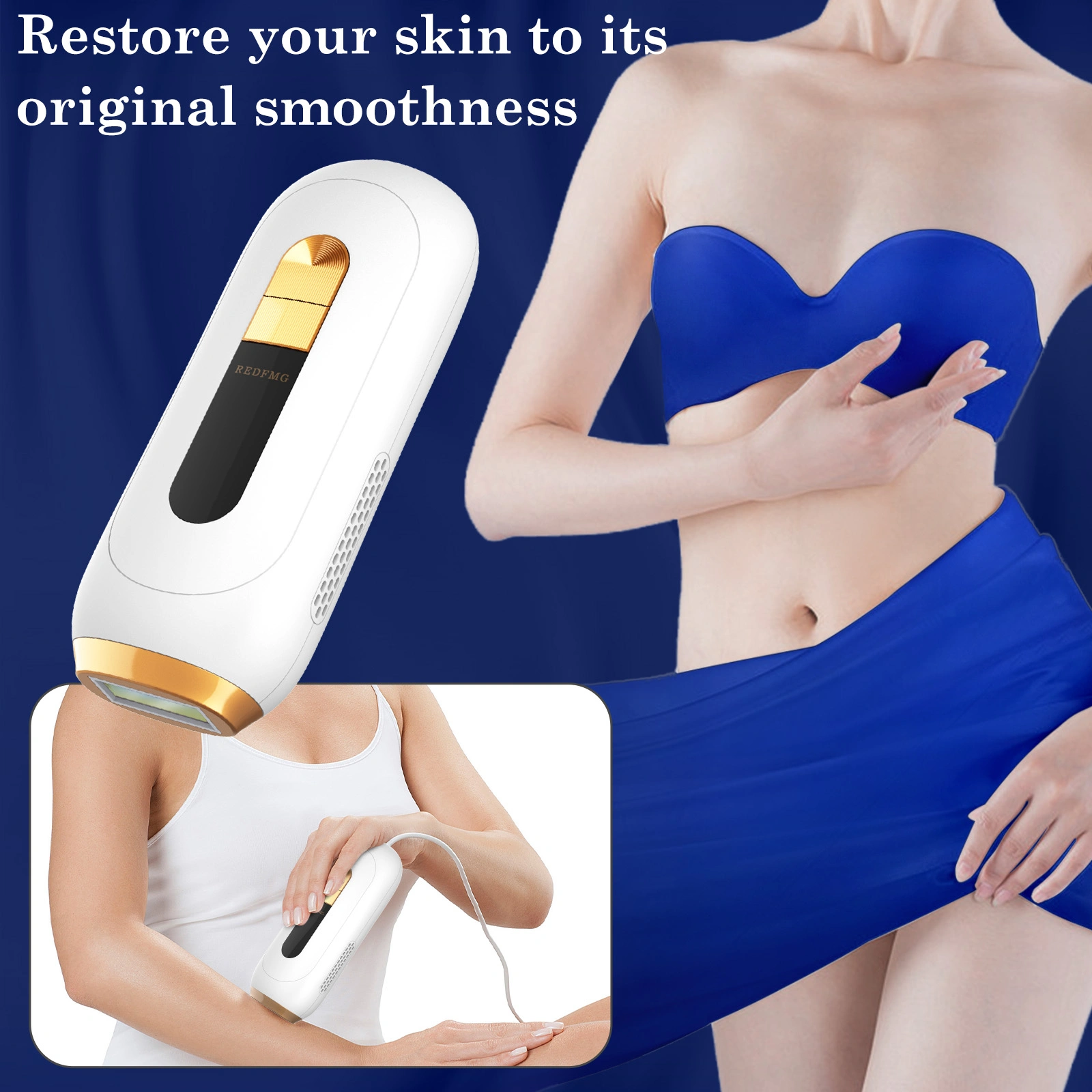 Laser Hair Removal for Women & Men, 999,990 Flashes, Painless IPL Hair Remover for Face, Legs, Armpit & Bikini, Whole Body Use view 3