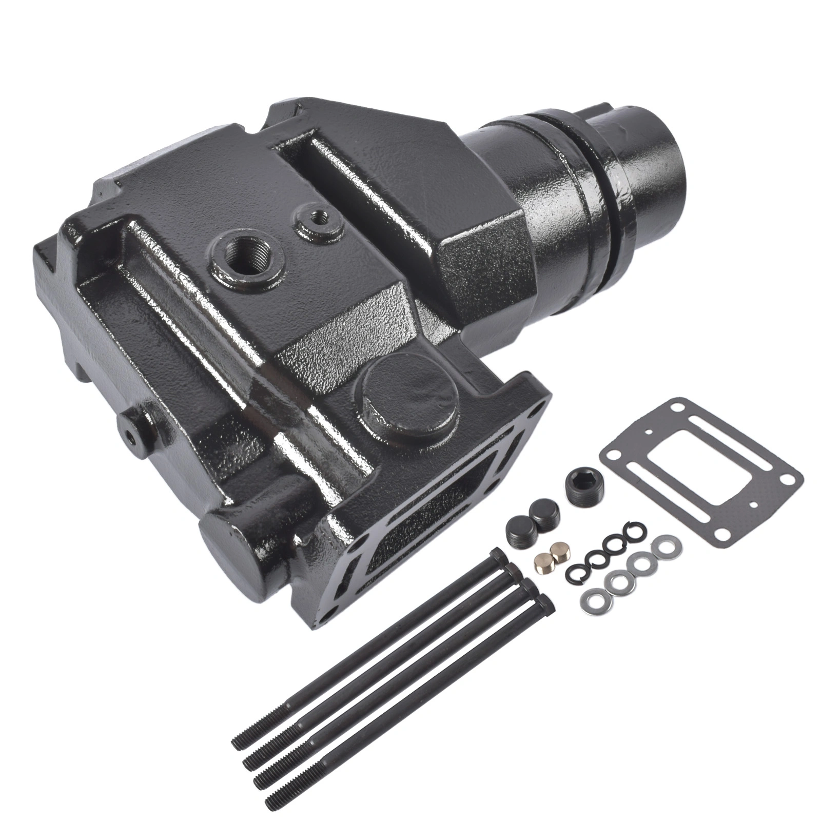 Exhaust Elbow Kit w/Gasket and Mounting Hardware Replacement for Volvo Penta OMC V6 V8 1992-on 913784 3857944 3863061 view 10