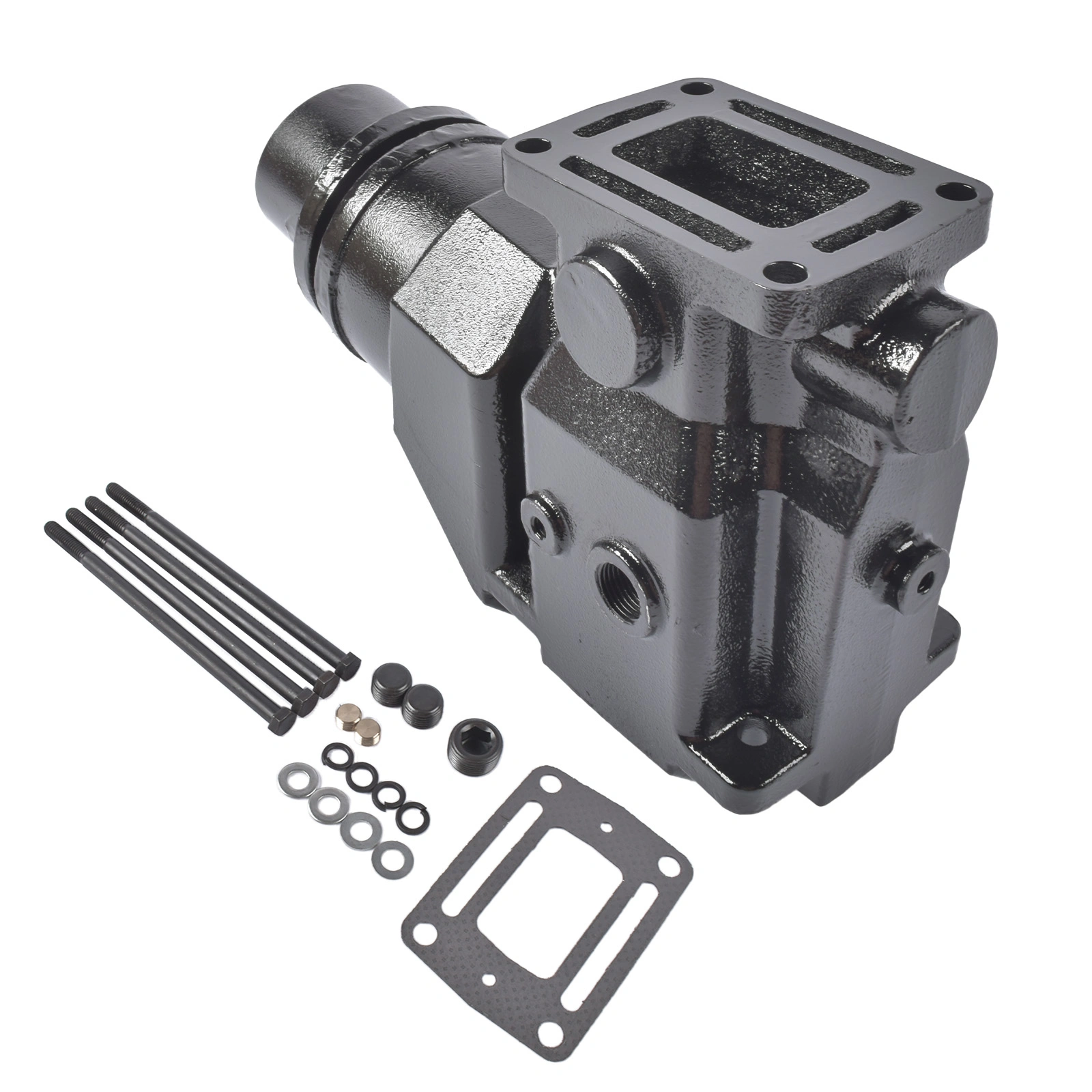 Exhaust Elbow Kit w/Gasket and Mounting Hardware Replacement for Volvo Penta OMC V6 V8 1992-on 913784 3857944 3863061 view 6