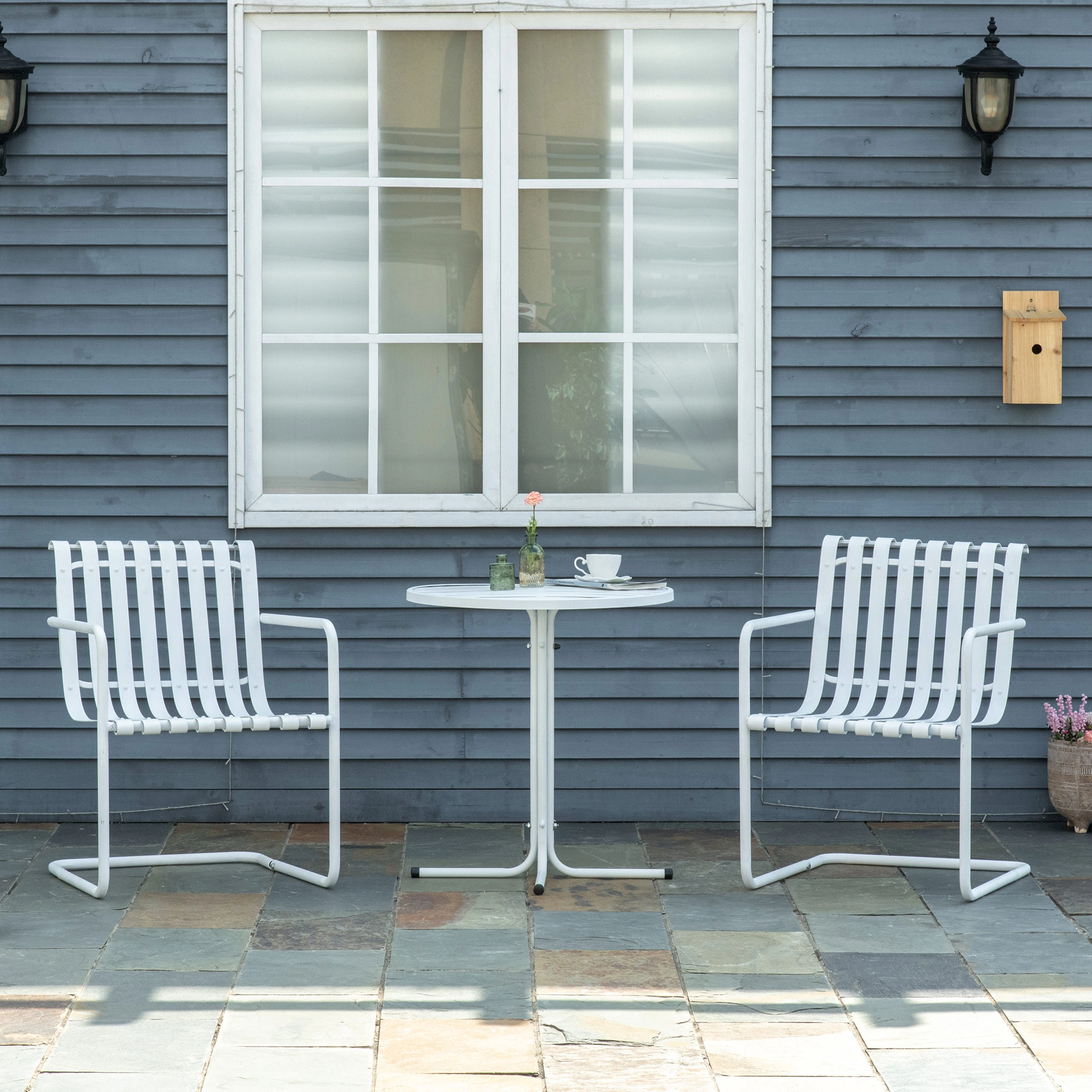 Outdoor Garden Rocking Chair with Cushion, Porch Patio Seating, Weather-Resistant Wicker, Brown