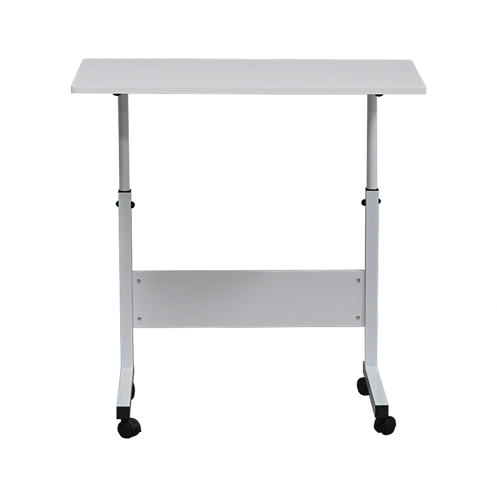 Removable E1 15MM Chipboard & Steel Side Table with Baffle White L view 10