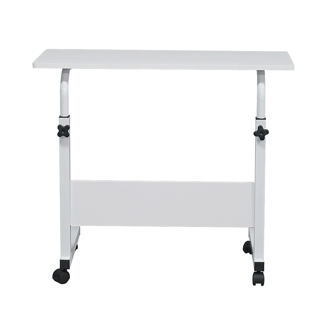 Removable E1 15MM Chipboard & Steel Side Table with Baffle White L view 12
